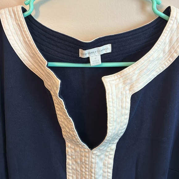 Women’s New York and company navy blue dress - Picture 2 of 4